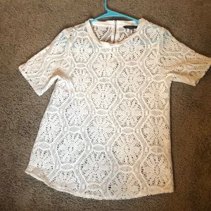 White Banana Republic pattern shirt